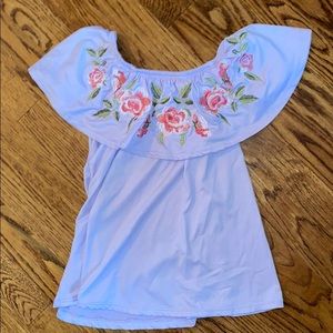 Light purple off shoulder top